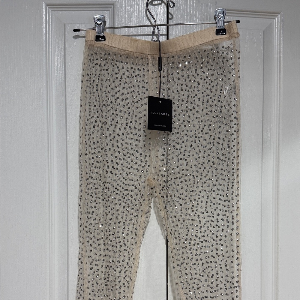 JLUX LABEL Sheer Embellished Pants